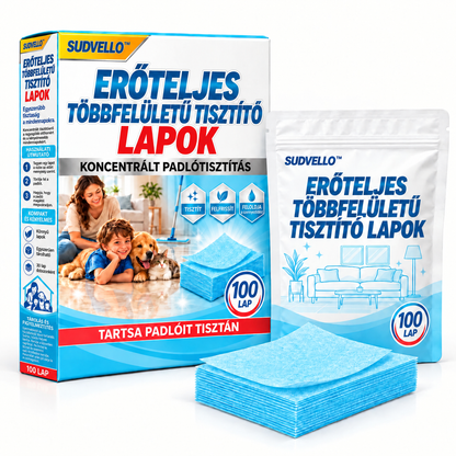 🔥SUDVELLO™ Hatékony, többféle felületen használható tisztítólapok – Makacs foltok, rátapadt szennyeződések és háziállatok vizeletszagának eltávolítására