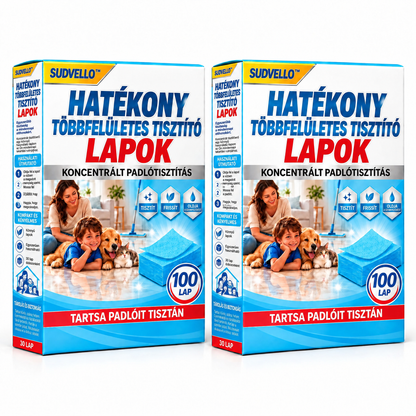 🔥SUDVELLO™ Hatékony, többféle felületen használható tisztítólapok – Makacs foltok, rátapadt szennyeződések és háziállatok vizeletszagának eltávolítására
