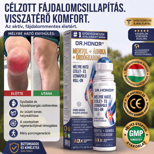 DR.HONOR® KOMPLEX ÍZÜLETI ÁPOLÁS Mélyreható regeneráló roll-on ízületekre és izmokra 🦴